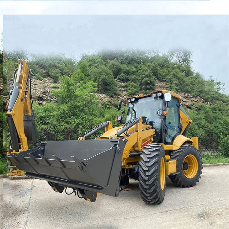 Backhoe Loader 2,5 Ton Dengan Kaki Dilengkapi Kamera Mundur